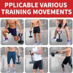 Adjustable Kettlebell Handle Metal Dumbbell Converter Ergonomic Design Quick Adjustment Kettlebells Weights Compatible with 2″ Weight Plates Perfect for Strength Training,HIIT,Home Gym Workout