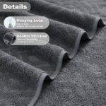 Smuge 18-Piece Bath Towel Set, Include 6 Bath Towel Sheets, 6 Hand Towels and 6 Washcloths – Highly Absorbent Quick Dry 100% Microfiber,Ultra Soft Bathroom Towel Set (Dark Gray)