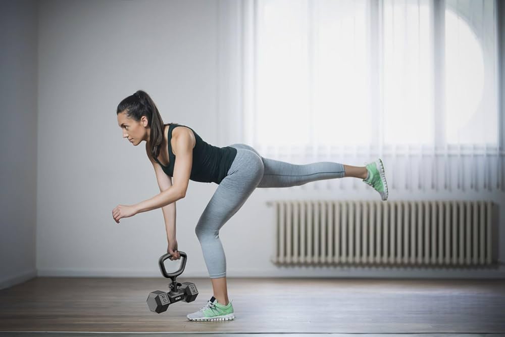 Convert Dumbbells into Kettlebell by SEWD – Adjustable Weights & Up to 220LB Capacity Kettlebell Handle for Weight Lifting, 90-Degree Rotating Handle, Compatible with Dumbbells (max 1.5″ handle diameter, min 4.5″ handle length）