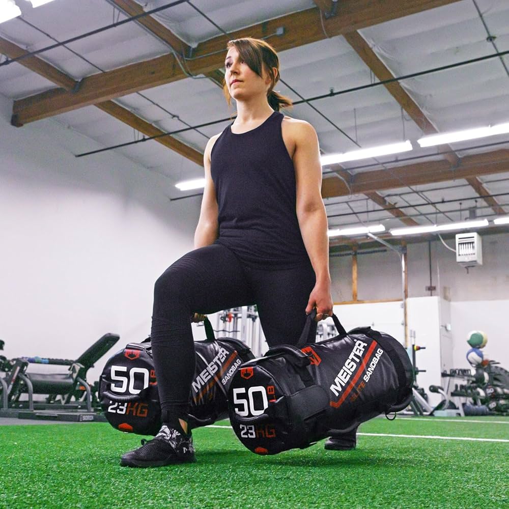 Meister 50lb Elite Fitness Sandbag Package w/ 3 Removable Kettlebells