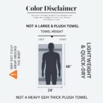 Medium Size Bath Towels Set of 6 – 100% Cotton Terry – 24″ x 48″ – Quick Dry, Soft & Highly Absorbent – Grey Towels for Bathroom, Gym, Spa, Pool & Daily Use