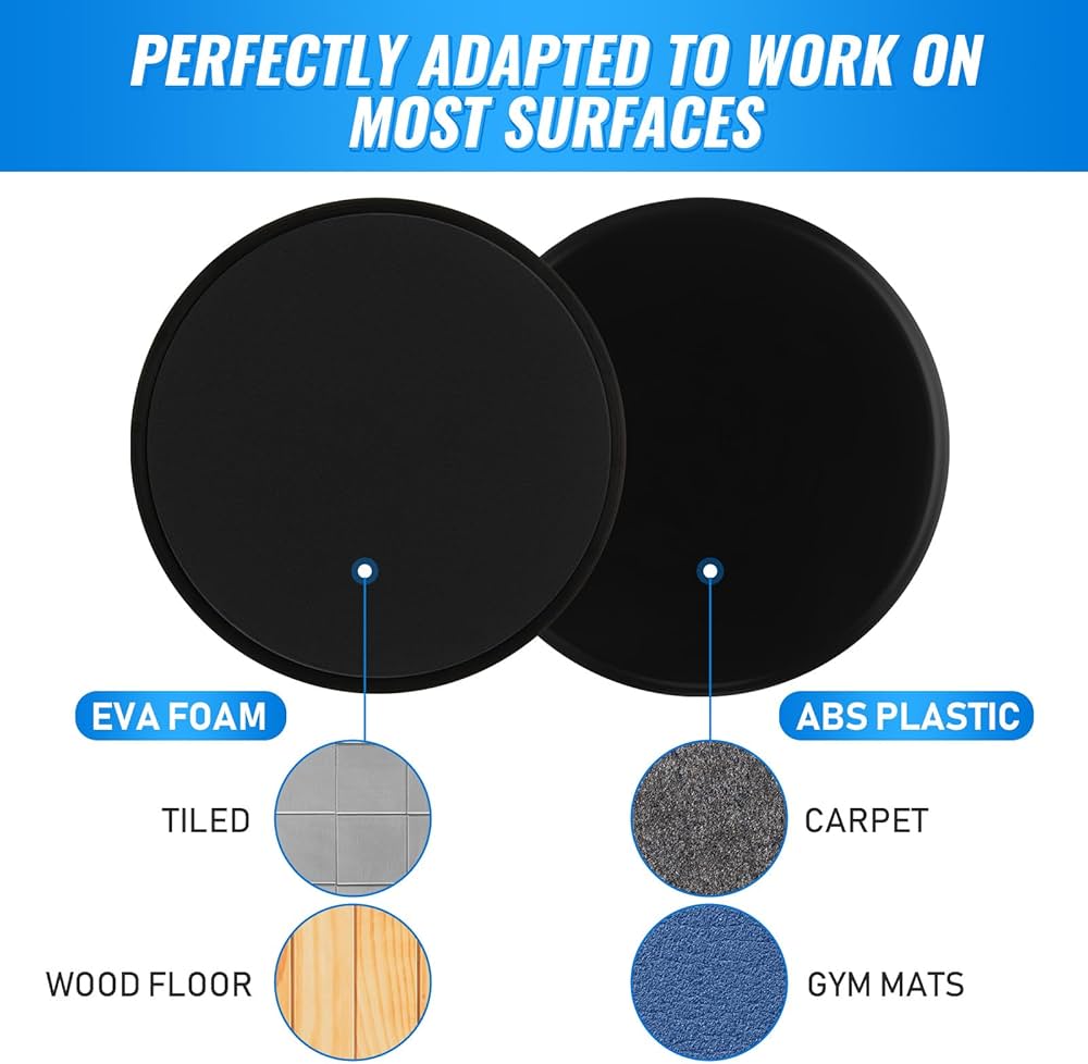 Wettarn 24 Pcs Core Sliders for Working Out Abdominal Exercise Gliding Discs Dual Sided Workout Disc Fitness Sliders Exercise Gear for Gym Floors Training Abdominal Core Strength