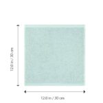 Amazon Basics face Towels for bathroom, 100% Cotton Extra Absorbent washcloth, Fast Drying – salon towel – 24 Pack Ice Blue (12 x 12 inches)