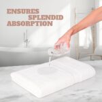 Wealuxe White Bath Towels 24×50 Inch, 6 Pack – Extra Absorbent Cotton Towel Set for Bathroom