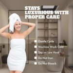 Wealuxe White Bath Towels 24×50 Inch, 6 Pack – Extra Absorbent Cotton Towel Set for Bathroom