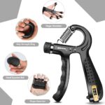 Grip Trainers, Including Forearm Strengtheners, Finger Trainers, Mechanical Counting Grips, Grip Balls, Hand Grippers, Strengthening Devices for Strength Training, Grip Improvement and Hand Exercises (5-Pack)