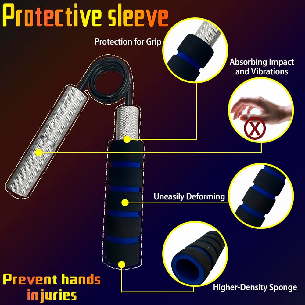 Grip Strength Trainer Set,50-300LB Hand Grip Strengthener,Hand Forearm strengthener 6 Pack, Workout equipment,Strength Training Exercisefor Hand Arm Forearm Wrist Finger