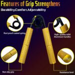 Grip Strength Trainer Set,50-300LB Hand Grip Strengthener,Hand Forearm strengthener 6 Pack, Workout equipment,Strength Training Exercisefor Hand Arm Forearm Wrist Finger