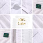 Pearl Linens Bath Towel Set of 12, Economy Cotton 20×40 Hotel Quality White Bath Towels Bulk, Lightweight and Highly Absorbent Quick Dry Towel for Home, Hotel, Spa, Gym and Bathroom, White Towel