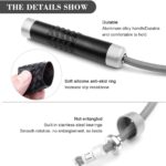 Redify Weighted Jump Rope for Workout Fitness(1LB), Tangle-Free Ball Bearing Rapid Speed Skipping Rope for MMA Boxing Weight-loss,Aluminum Handle Adjustable Length 9MM Fabric Cotton+9MM Solid PVC Rope