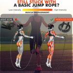 Jump Rope, Weighted Jump Rope for Men Women, Adjustable 1lb Heavy Skipping Ropes, Suitable for Boxing, Cardio, Home Fitness, Training Muscle, Home Gym Workout Equipment for Full Body Exercise