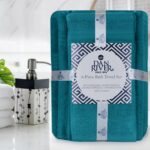 DAN RIVER 8 PC Luxury Bath Towels for Bathroom, 2 Bath, 2 Hand, and 4 Wash Cloths, 600 GSM 100% Ring Spun Cotton Towel Set, Highly Absorbent, Gym, Hotel, and Spa, Teal
