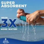 DAN RIVER 8 PC Luxury Bath Towels for Bathroom, 2 Bath, 2 Hand, and 4 Wash Cloths, 600 GSM 100% Ring Spun Cotton Towel Set, Highly Absorbent, Gym, Hotel, and Spa, Teal