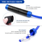 Redify Weighted Jump Rope for Workout Fitness(1LB), Tangle-Free Ball Bearing Rapid Speed Skipping Rope for MMA Boxing Weight-loss,Aluminum Handle Adjustable Length 9MM Fabric Cotton+9MM Solid PVC Rope