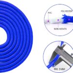 Redify Weighted Jump Rope for Workout Fitness(1LB), Tangle-Free Ball Bearing Rapid Speed Skipping Rope for MMA Boxing Weight-loss,Aluminum Handle Adjustable Length 9MM Fabric Cotton+9MM Solid PVC Rope