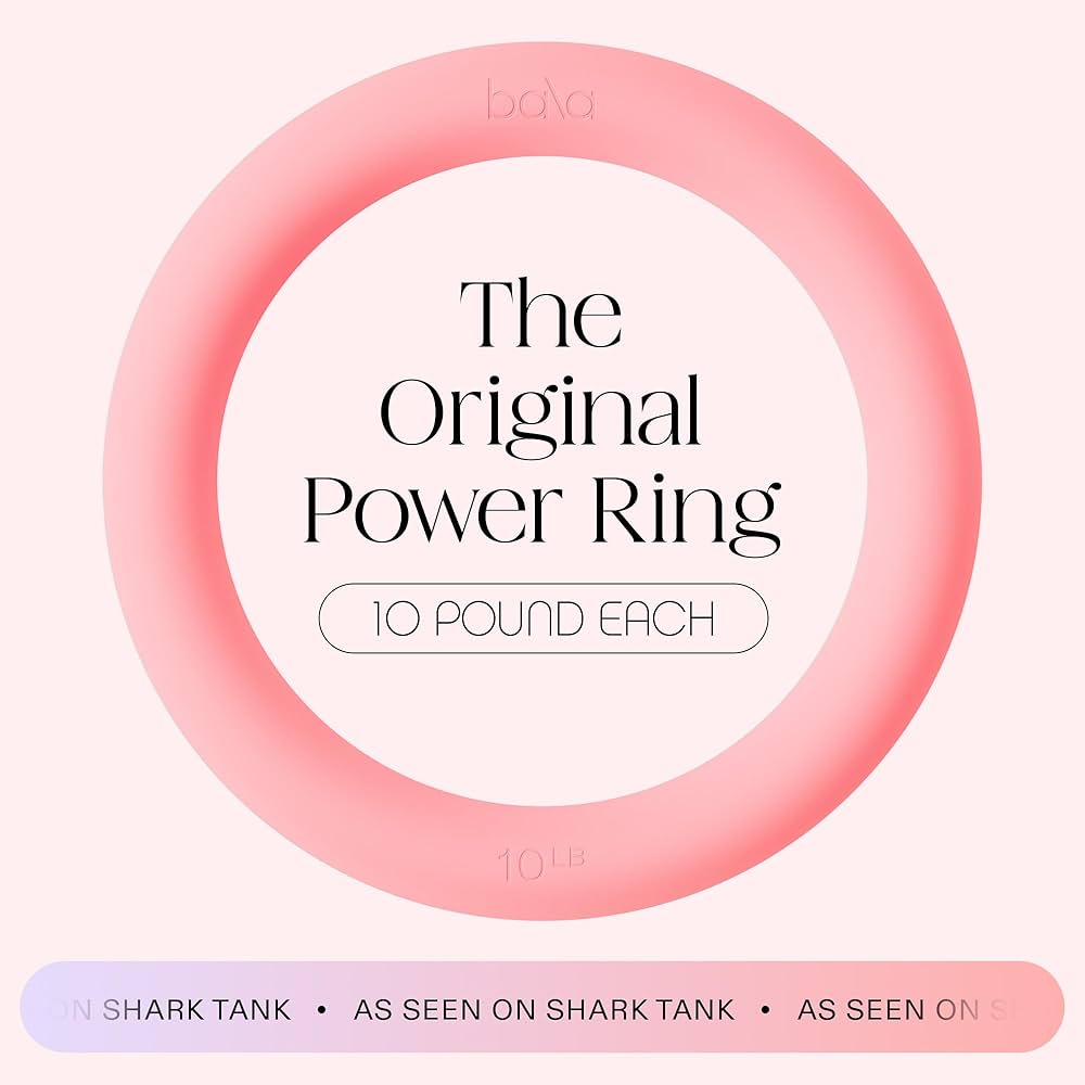 Bala Power Ring, 2-in-1 Kettlebell & Dumbbell, 10lb – Full Body Home Gym Workout Equipment for Strength Training, HIIT, Pilates, & Aerobics Exercises – Fitness Equipment for Working Out