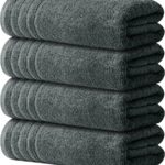 Avalon Towels Bath Towels Set of 4, Size 30 x 60 Inches, Highly Soft and Absorbent, Quick Drying, Lightweight, Perfect for Daily Use