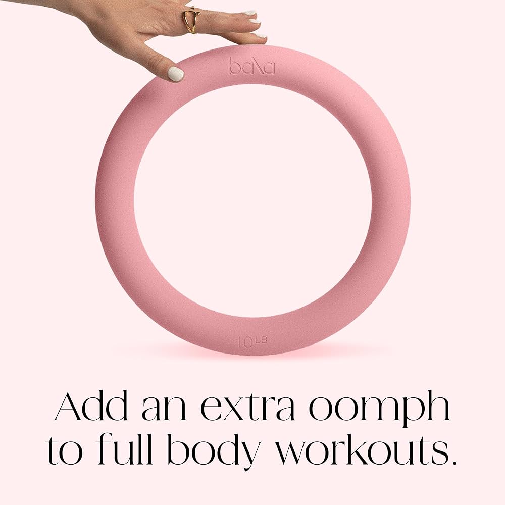 Bala Power Ring, 2-in-1 Kettlebell & Dumbbell, 10lb – Full Body Home Gym Workout Equipment for Strength Training, HIIT, Pilates, & Aerobics Exercises – Fitness Equipment for Working Out