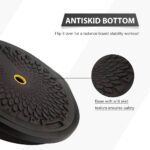 ZELUS 25in. Balance Ball | 660lb Inflatable Half Exercise Ball Wobble Board Balance Trainer w Nonslip Base | Half Yoga Ball Strength Training Equipment w 2 Bands, Pump, Extra Ball Included