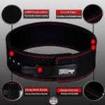 IBRO Powerlifting Lever Gym Belt – Power 8MM, 10MM or 13MM Extreme Heavy Duty Genuine Leather Belts – Squats Deadlifts Bodybuilding Weight Lifting IPF Power Lifting Strongman for Men