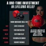 4KOR Massage Balls for Trigger Point Therapy – Myofascial Release Ball – Muscle Relief for Back, Neck, Shoulder, Foot Pain – Fitness Massage Balls for Mobility – Deep Tissue Release Ball
