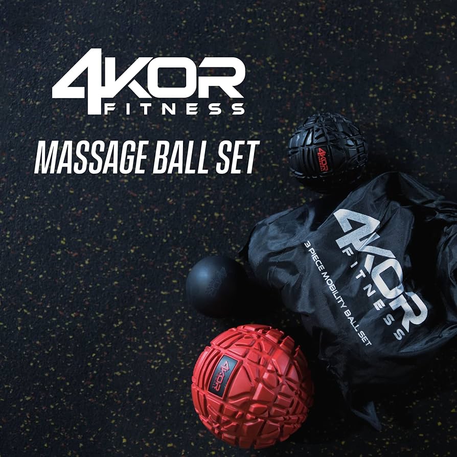4KOR Massage Balls for Trigger Point Therapy – Myofascial Release Ball – Muscle Relief for Back, Neck, Shoulder, Foot Pain – Fitness Massage Balls for Mobility – Deep Tissue Release Ball