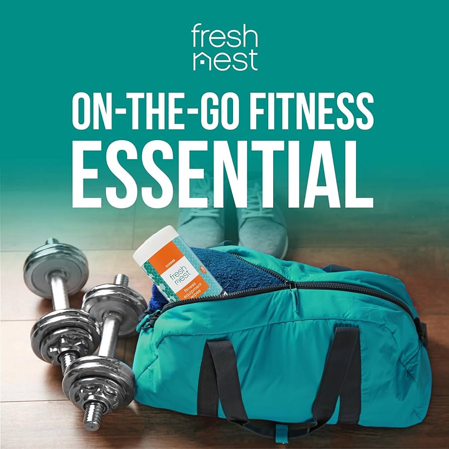 Fitness Equipment Wipes – Cleaning Wipes for Yoga Mats, Pilates Studios, Gyms, Peloton & Cycle Bikes, Spas – Fragrance-Free Wipes Surface Cleaning for Home, Office, Gym 75-Count