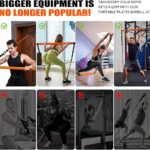 Pilates Bar Kit with Resistance Bands, Pilates Equipment, Multifunctional Pilates Bar for Women & Men, Pilates kit for Hip, Back, Arm, Full-Body Workouts, Home Gym Strength Training Equipment