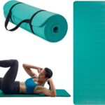 Gaiam Gaiam Essentials 2/5″ Thick (10mm) Yoga & Pilates, Fitness & Exercise Mat with Easy-Cinch Carrier Strap Cusion Support For Fitness and Gym Workouts