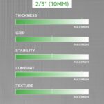 Gaiam Gaiam Essentials 2/5″ Thick (10mm) Yoga & Pilates, Fitness & Exercise Mat with Easy-Cinch Carrier Strap Cusion Support For Fitness and Gym Workouts