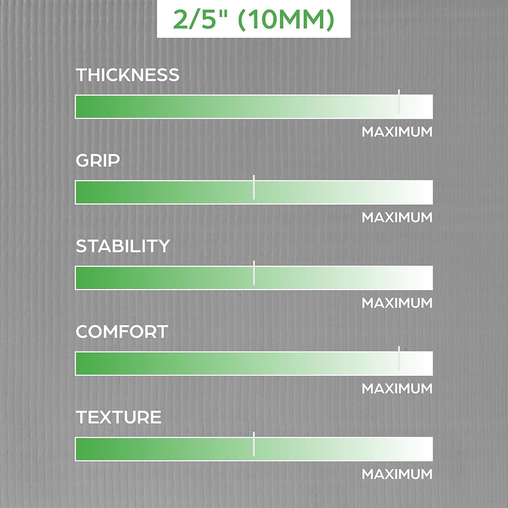 Gaiam Gaiam Essentials 2/5″ Thick (10mm) Yoga & Pilates, Fitness & Exercise Mat with Easy-Cinch Carrier Strap Cusion Support For Fitness and Gym Workouts