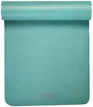 Gaiam Gaiam Essentials 2/5″ Thick (10mm) Yoga & Pilates, Fitness & Exercise Mat with Easy-Cinch Carrier Strap Cusion Support For Fitness and Gym Workouts