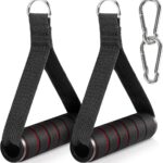 2 Pack Upgraded Exercise Handles, Gym Handle Equipment for Cable Machine Attachments, Strength Training Workout, Pilates, Home Gym, Resistance Bands, Heavy Duty Workout Accessories