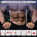 2 Pack Upgraded Exercise Handles, Gym Handle Equipment for Cable Machine Attachments, Strength Training Workout, Pilates, Home Gym, Resistance Bands, Heavy Duty Workout Accessories