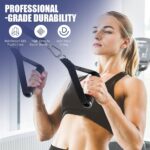 2 Pack Upgraded Exercise Handles, Gym Handle Equipment for Cable Machine Attachments, Strength Training Workout, Pilates, Home Gym, Resistance Bands, Heavy Duty Workout Accessories