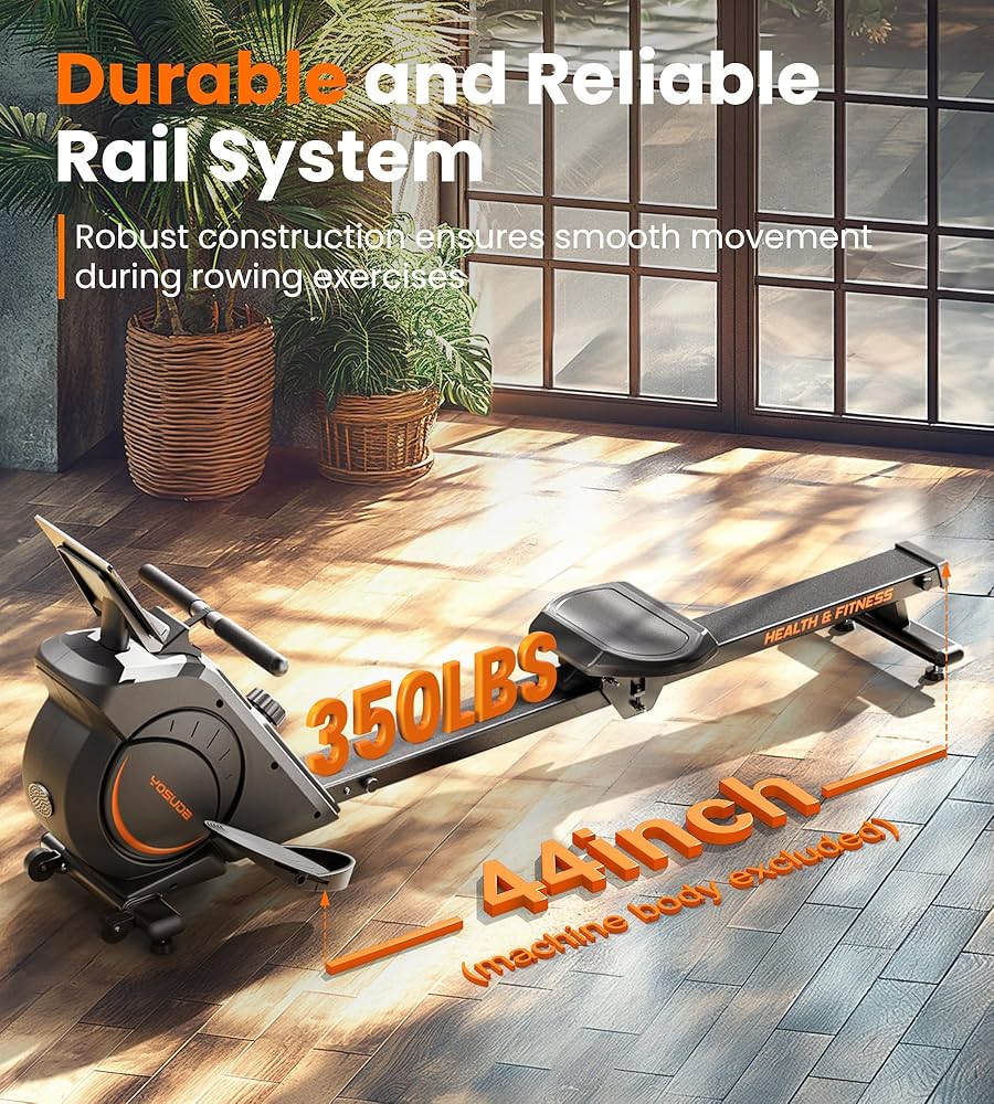 YOSUDA Magnetic/Water Rowing Machine for Home – Rower Machine Use with Bluetooth, App Supported, Rowing Machine for Beginners to Athletes, Comfortable Seat Cushion