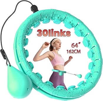 Weighted Infinity Exercise Hoop – 64in 30 Links Smart Hoop for Adult Weight Loss, Plus Size Low-Impact Fitness Hoop for Beginners & Women​