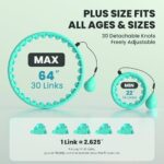 Weighted Infinity Exercise Hoop – 64in 30 Links Smart Hoop for Adult Weight Loss, Plus Size Low-Impact Fitness Hoop for Beginners & Women​