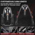 Twister Arm Trainer, 3 in 1 Hydraulic Power Chest Workout Equipment with Ab Roller Wheels and Hooks, Adjustable 22-440lbs Arm Trainer for Men Women, Home Gym Equipment for Full Body Strength Training