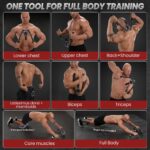 Twister Arm Trainer, 3 in 1 Hydraulic Power Chest Workout Equipment with Ab Roller Wheels and Hooks, Adjustable 22-440lbs Arm Trainer for Men Women, Home Gym Equipment for Full Body Strength Training