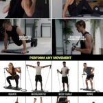 EVO Gym – Portable Home Gym Strength Training Equipment, at Home Gym | All in One Gym – Resistance Bands, Base Holds Gym Bar & Handles for Travel | Portable Gym & Home Exercise Equipment