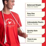 Elite Jumps Adjustable Jump Rope – 6mm PVC Training Rope for Fitness & Cardio | Indoor/Outdoor Skipping Rope with Unbreakable Handles, Non-Kinking Cord & Smooth Rotation for Boxing & Strength