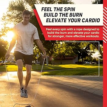 Elite Jumps Adjustable Jump Rope – 6mm PVC Training Rope for Fitness & Cardio | Indoor/Outdoor Skipping Rope with Unbreakable Handles, Non-Kinking Cord & Smooth Rotation for Boxing & Strength