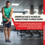 Elite Jumps Adjustable Jump Rope – 6mm PVC Training Rope for Fitness & Cardio | Indoor/Outdoor Skipping Rope with Unbreakable Handles, Non-Kinking Cord & Smooth Rotation for Boxing & Strength