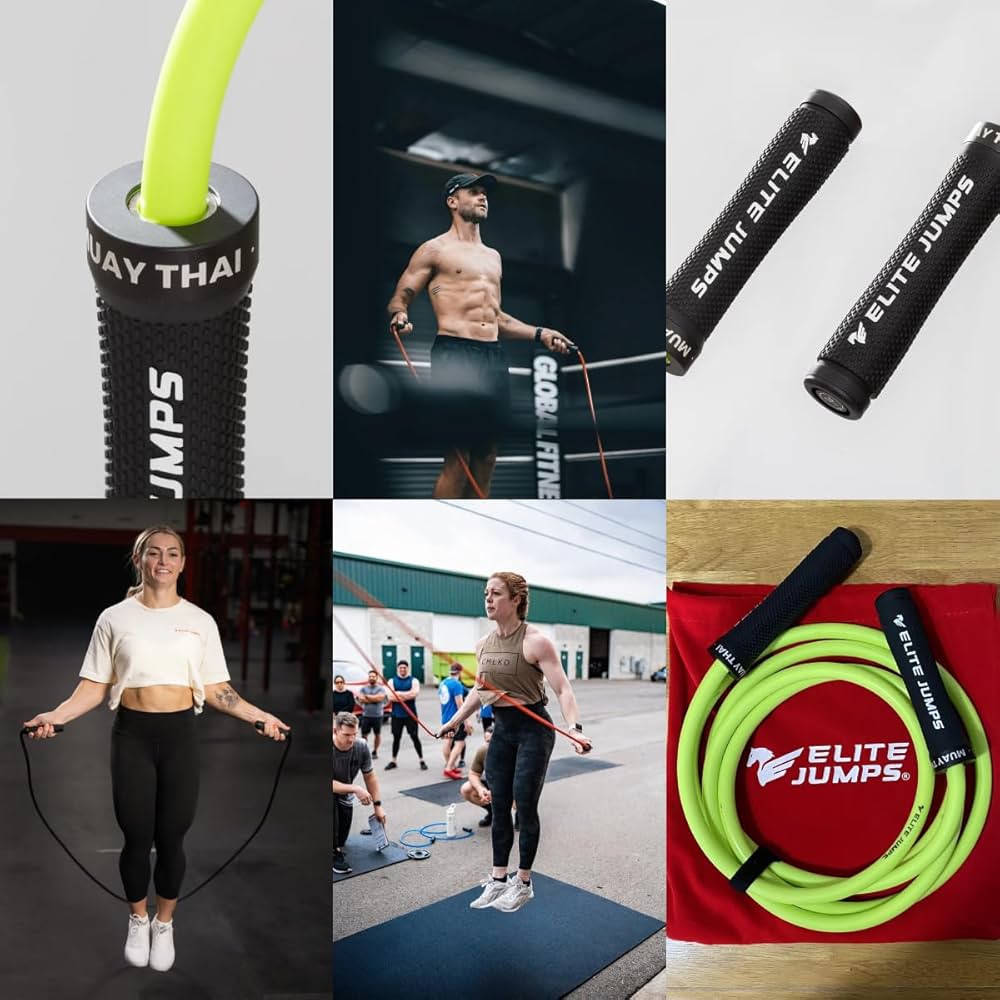 Muay Thai 3.0 Weighted Jump Rope for Men & Women – Professionally Designed for High-Intensity Training | Muay Thai, MMA & Fitness Jump Rope – Full Body Workout Weighted Rope