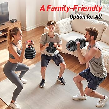Adjustable dumbbell set,20/35/45/55/70/90lbs Free Weights set with upgraded nut, 5 in 1 Weight Set Used as Kettlebells, Barbell, Push up Stand, Fitness Exercise for Home Gym Suitable