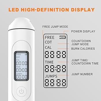 Jump Rope,Ropeless jump ropes weighted with counter for fitness,Home, Indoor or Outdoor exercise use,Workout,Crossfit,Gym,Cordless jump rope for Women,Men, Adults, Kids