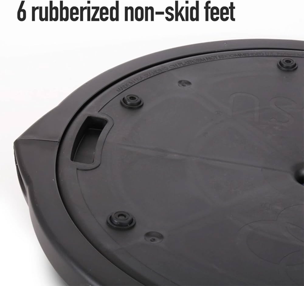 Bosu Balance Ball Exercise Trainer, Home Gym Equipment w/ Guided Workouts & Pump, 26″, Blue – Inflatable Fitness Platform for Strength Training, Standing, Balancing, and Core Workout