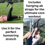 Suspension Trainer, Bodyweight Training Straps for Full Body Workouts at Home, Includes Door Anchor, Extension Arms and Advanced Foot Straps. Green
