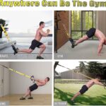 Bodyweight Resistance Training Straps, Complete Home Gym Fitness Trainer kit for Full-Body Workout, Included Door Anchor, Extension Strap, Fitness Guide